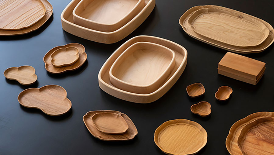 蔵c9591k1】木製 木皿 菓子器 二十客-